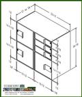 Double-Width Vault Interior Unit with 3 Teller Lockers and 3 Coin Cabinets - Image 2