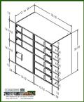 Double-Width Vault Interior Unit with 9 Teller Lockers and 1 Coin Cabinet - Image 2