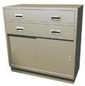 Standing Height Double Wide Teller Pedestal, 2 “D” Drawers