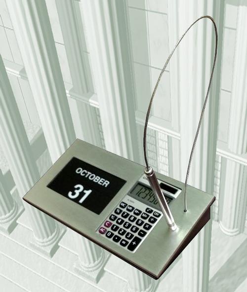 Calculator Magnetic Calendar and Pen Combination