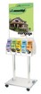 Acrylic poster stand with wheels - U.S. Bank Supply